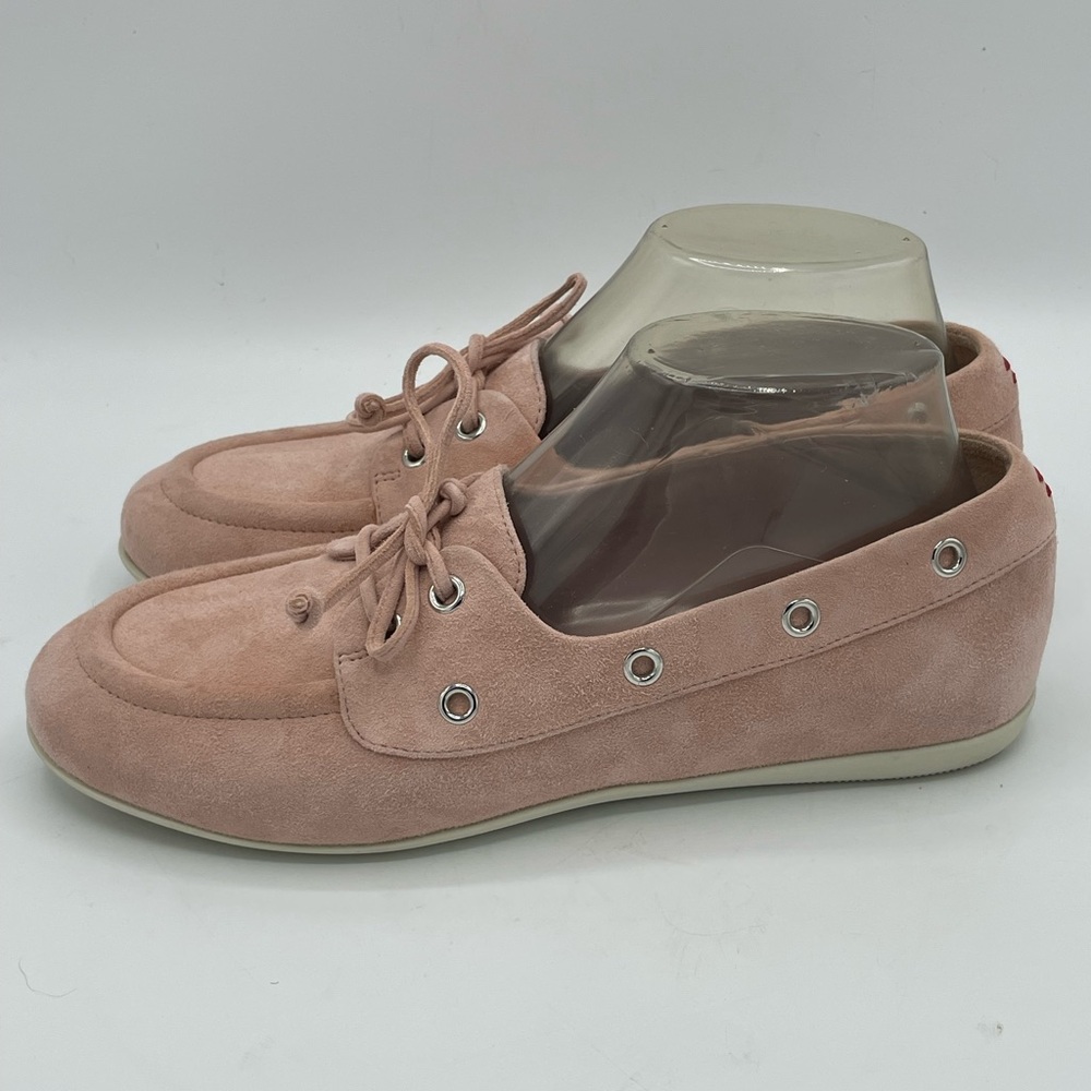 Halmanera Pink Suede Italian Loafers.